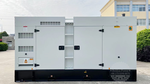 How does the “Silent Diesel Generator Set” reduce noise?
