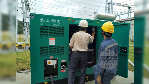 Storage of diesel generator sets for site construction