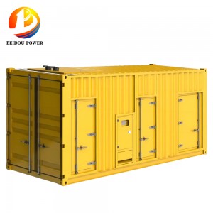 ຊຸດເຄື່ອງກໍາເນີດກາຊວນ 1200KVA Container Diesel Generator Set